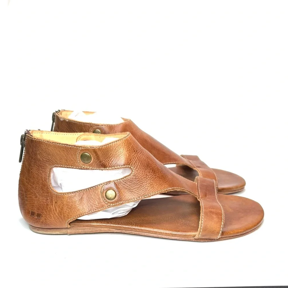 Bed | Stu Soto Tan Leather Sandals | 11 - Picture 13 of 13